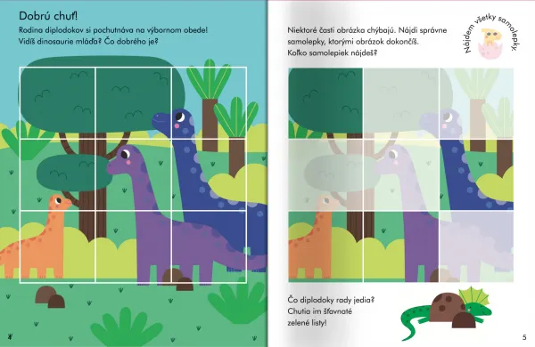 Skladaj a nalepuj Dinosaury