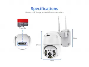 WIFI Tuya otočná IP kamera HD so zvukom
