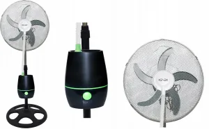 Moderný hmlový ventilátor Kenex čierny 90W