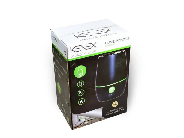 Moderný hmlový ventilátor Kenex čierny 90W