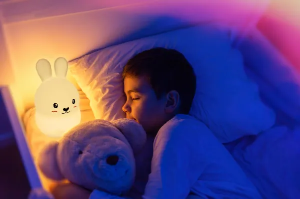 Wellhox Silikónové nočné svetlo Rabbit led rgb