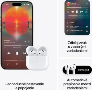Apple AirPods 4 generácie MXP63ZMA