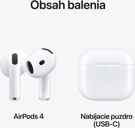 Apple AirPods 4 generácie MXP63ZMA