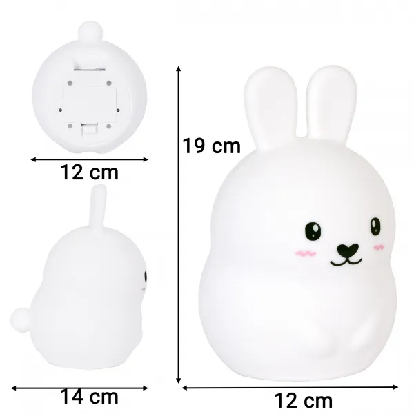 Wellhox Silikónové nočné svetlo Rabbit led rgb