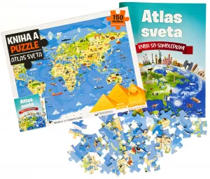 Kniha a puzzle Atlas sveta