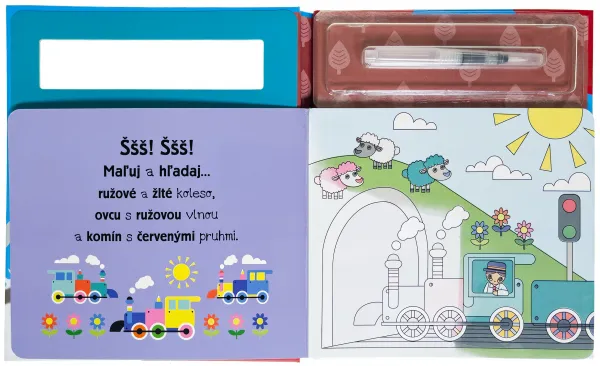Maľovanie vodou Vlaky