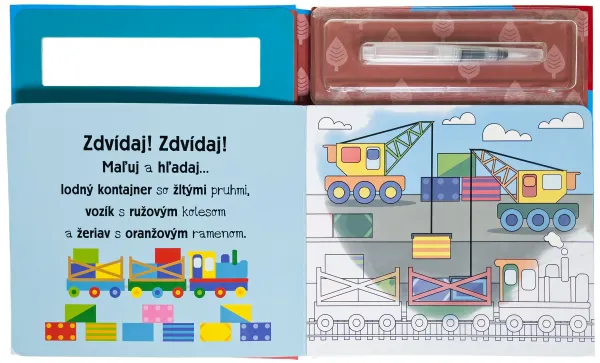 Maľovanie vodou Vlaky