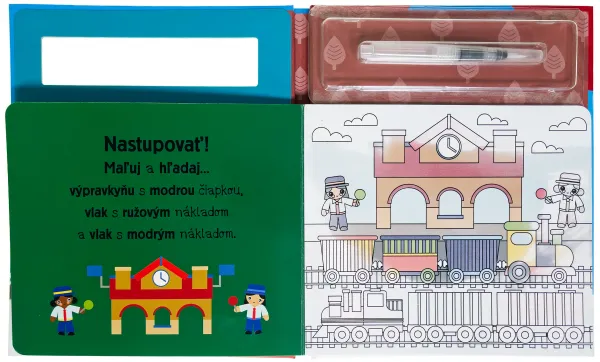 Maľovanie vodou Vlaky