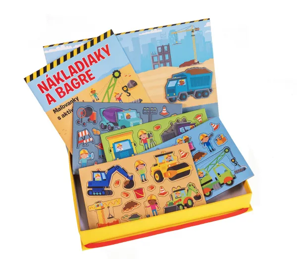 Nákladiaky a bagre Box s magnetmi