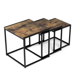 Set 3 ks odkladacích stolíkov AF-3003 Autronic Staré drevo