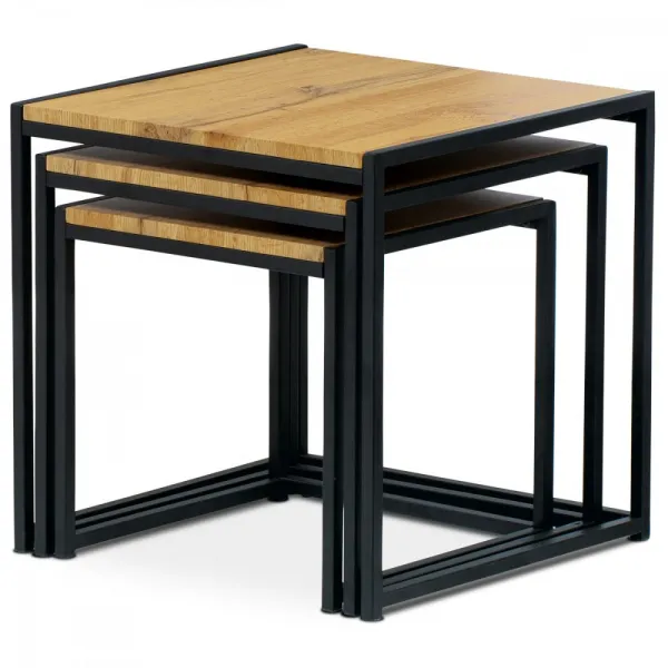Set 3 ks odkladacích stolíkov AF-3003 Autronic Staré drevo