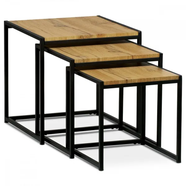 Set 3 ks odkladacích stolíkov AF-3003 Autronic Staré drevo