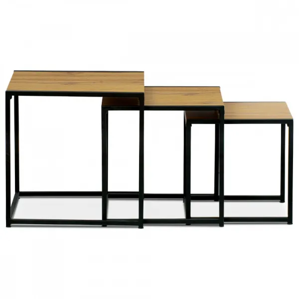 Set 3 ks odkladacích stolíkov AF-3003 Autronic Staré drevo