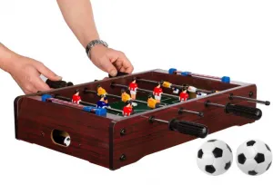 GamesPlanet® Mini stolný futbal, 51 x 31 x 8 cm, tmavý M40693