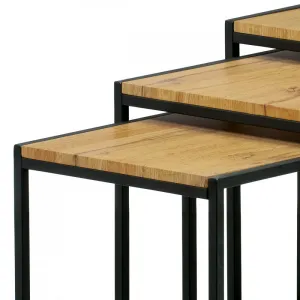 Set 3 ks odkladacích stolíkov AF-3003 Autronic Staré drevo