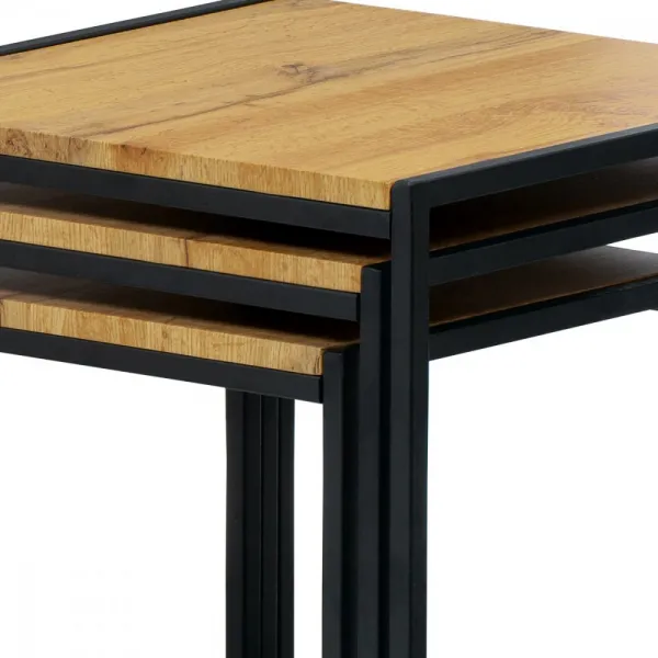 Set 3 ks odkladacích stolíkov AF-3003 Autronic Staré drevo