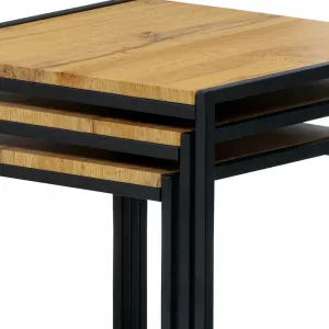 Set 3 ks odkladacích stolíkov AF-3003 Autronic Staré drevo