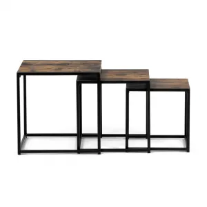 Set 3 ks odkladacích stolíkov AF-3003 Autronic Staré drevo