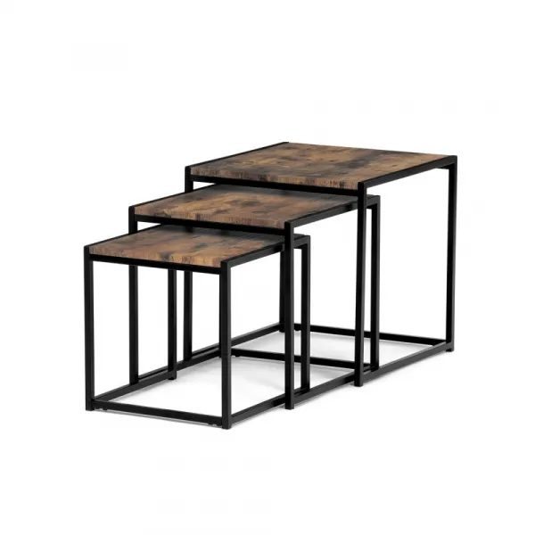 Set 3 ks odkladacích stolíkov AF-3003 Autronic Staré drevo