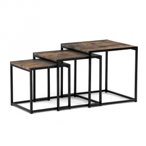 Set 3 ks odkladacích stolíkov AF-3003 Autronic Staré drevo