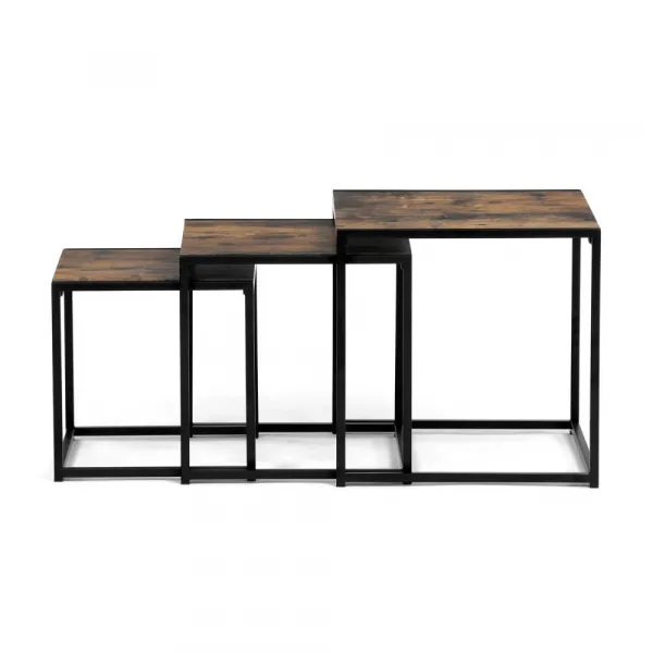 Set 3 ks odkladacích stolíkov AF-3003 Autronic Staré drevo