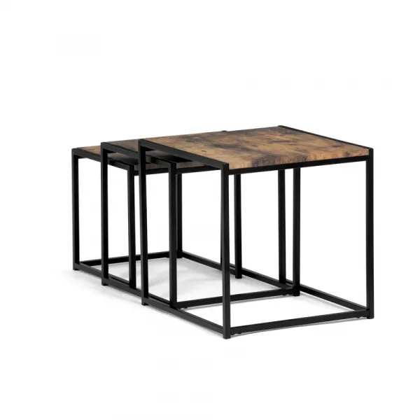Set 3 ks odkladacích stolíkov AF-3003 Autronic Staré drevo