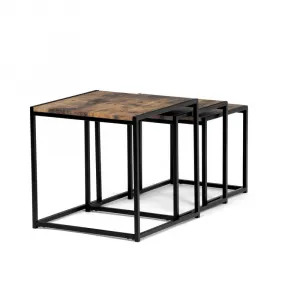 Set 3 ks odkladacích stolíkov AF-3003 Autronic Staré drevo