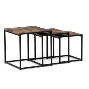 Set 3 ks odkladacích stolíkov AF-3003 Autronic Staré drevo