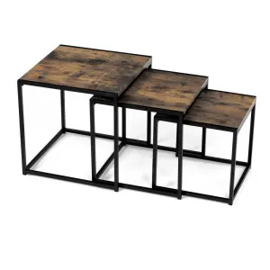 Set 3 ks odkladacích stolíkov AF-3003 Autronic Staré drevo