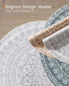Koberec Boho-Stil sivý kruh