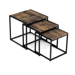 Set 3 ks odkladacích stolíkov AF-3003 Autronic Staré drevo