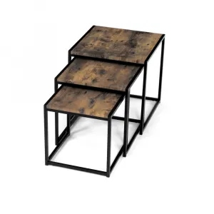 Set 3 ks odkladacích stolíkov AF-3003 Autronic Staré drevo