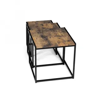 Set 3 ks odkladacích stolíkov AF-3003 Autronic Staré drevo