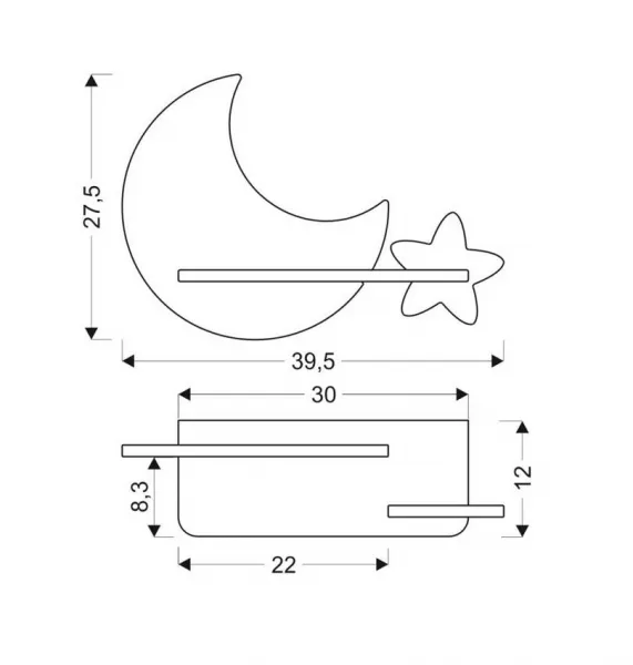 Detská lampička MOON LED Candellux