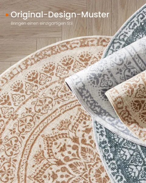 Koberec Boho-Stil béžový kruh