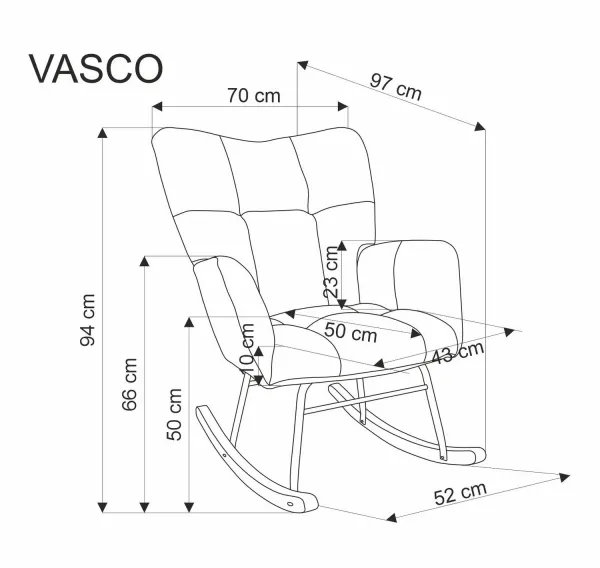 Hojdacie kreslo VASCO Halmar