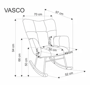 Hojdacie kreslo VASCO Halmar