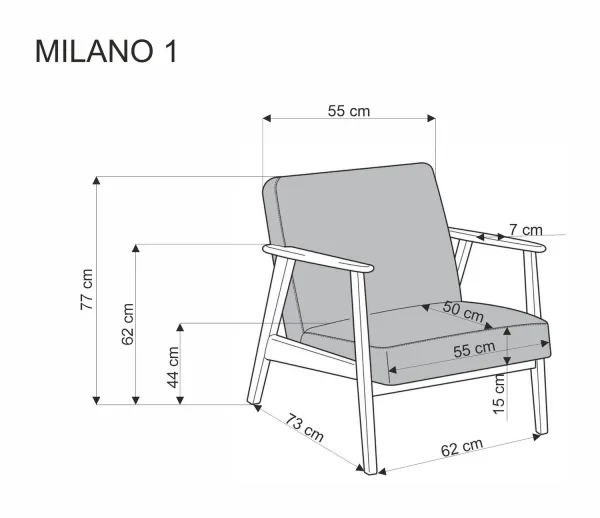 Kreslo MILANO 1S Halmar Béžová