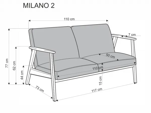 Pohovka MILANO 2S Halmar Béžová