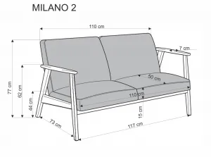 Pohovka MILANO 2S Halmar Béžová