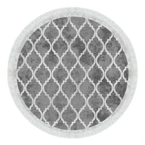 Conceptum Hypnose Okrúhly koberec Fence 100 cm sivý