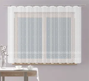 Záclona žakárová alebo záclonový komplet, Madison metráž, biela 100 cm