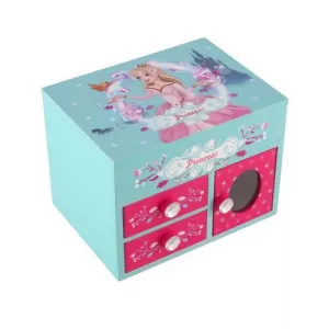 Teddies Drevená šperkovnica Princess 3 Odklápací vrch