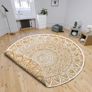 Obojstranný koberec Nora Lilja ochre kruh