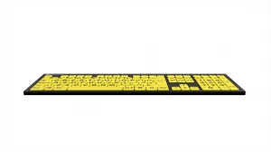 LogicKeyboard XLPrint NERO PC Black on Yellow UK 29283