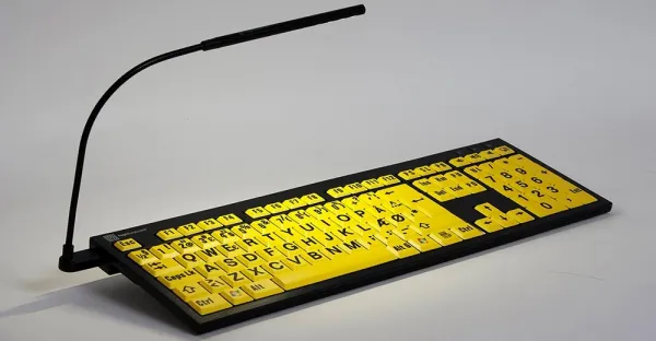 LogicKeyboard XLPrint NERO PC Black on Yellow UK 29283