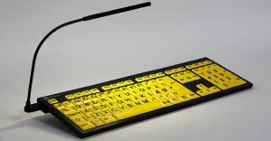 LogicKeyboard XLPrint NERO PC Black on Yellow UK 29283