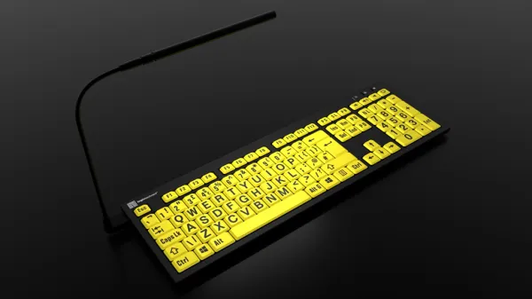 LogicKeyboard XLPrint NERO PC Black on Yellow UK 29283