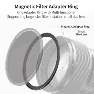 K&F Concept Krúžok adaptéra magnetického filtra K&F 77-82 mm, matná čierna, hrúbka rámu 2,16 mm 35232