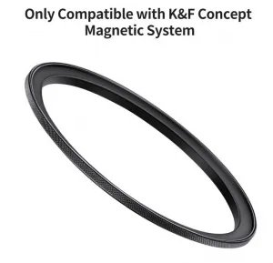 K&F Concept Krúžok adaptéra magnetického filtra K&F 58-82 mm, matná čierna, hrúbka rámu 2,16 mm 35605